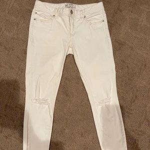 Free People white jeans